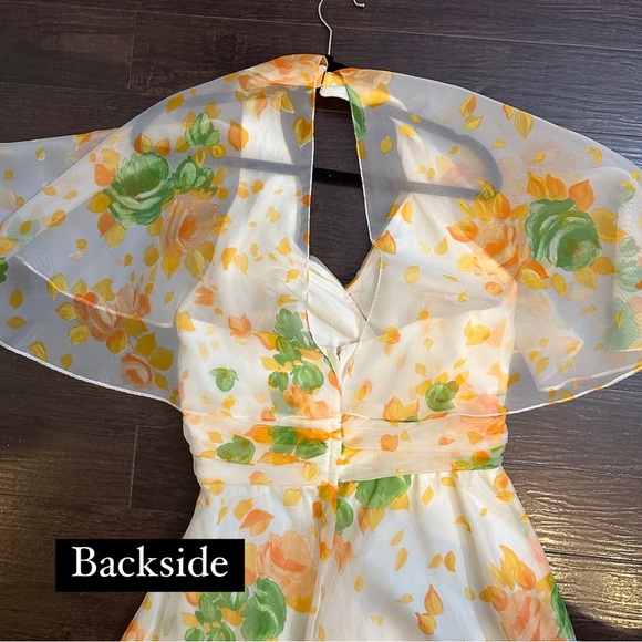 Authentic vintage 1970's Lorrie Deb gown with cape - Picture 10 of 17